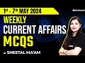 1 May - 7 May 2024 Weekly Current Affairs Mcqs | Weekly Current Affairs for Banking Exam 2024