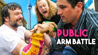 STREET HUSTLER VS PRO ARM WRESTLER *unexpected*