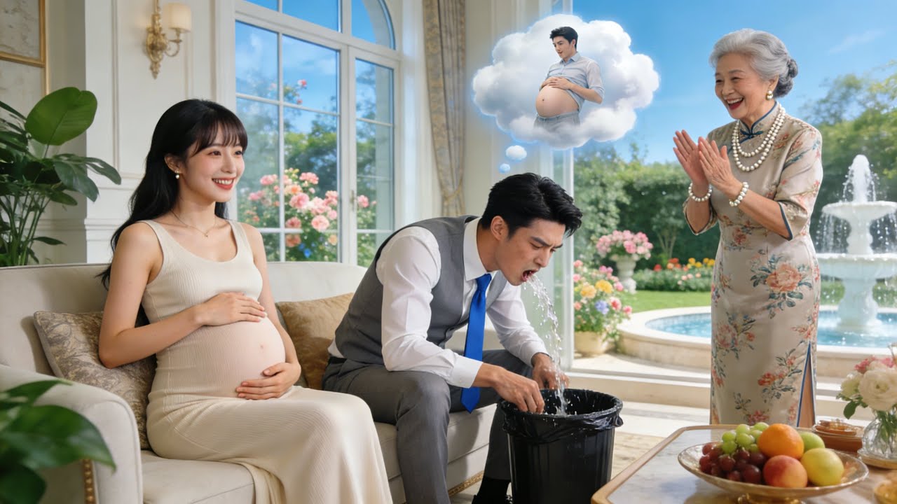 زواج سريع، الزوجة حامل… لكن الزوج يعاني غثيان الحمل؟!