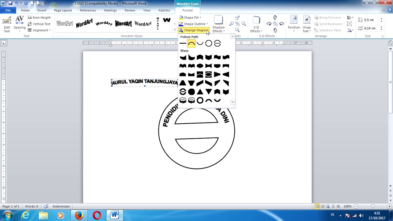  CARA  MEMBUAT  LOGO  STEMPEL  DI  MICROSOFT  WORD  WORD  YouTube