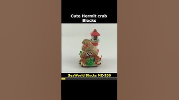 SeaWorld - Hermit crab MZ-266 Mini Blocks Preview #lego #brick #miniblock #nanoblock #block