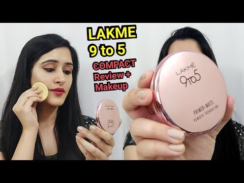 LAKME 9 to 5 PRIMER + MATTE COMPACT REVIEW & MAKEUP TUTORIAL | How to do makeup with Compact