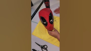 3D printed Deadpool Helmet / Mask with full textures and details (stl file, model, Wolverine, marvel