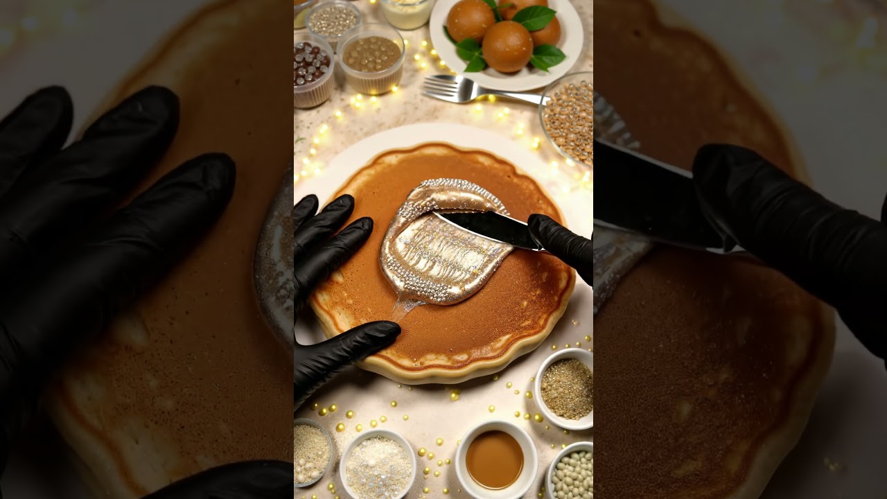 【4K】【ASMR】Melting Diamond Orb on Pancake ✨🍯①