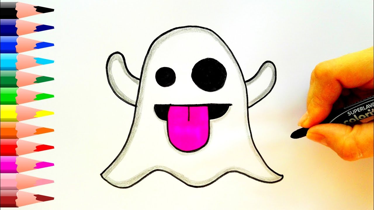 Hayalet Emoji Nasıl Çizilir? - How To Draw The Ghost Emoji - YouTube