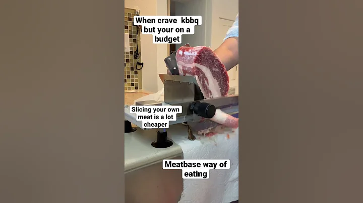 Slicing my own kbbq thin slices of meat. Cheaper option better meat quality. #meatbaseWayofEating