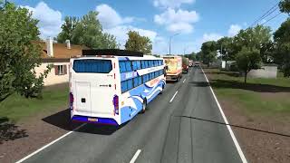 Prakash Vega Ashok Leyland bs6 bus realstic bus drive | prakash vega bus mod | ets2 screenshot 4