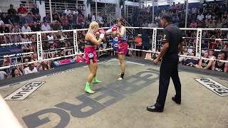 Katya PhuketTopTeam vs Natalie Rattachai Female Muay Thai fight 23 August 2017