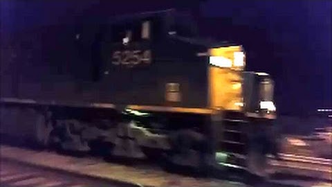 [CSX] 5254 ES40DC Leads Q141-21 With Fresh C40-8 Trailing In Fayetteville  NC
