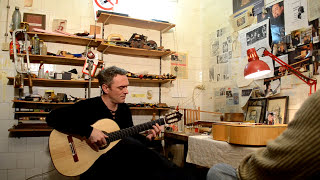 Nicolas Flamenco testing a new instrument masterpiece - SabMar Flamenco Guitar