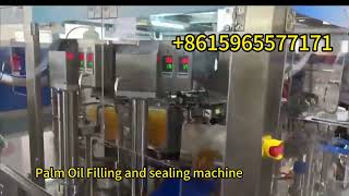 High-Speed 1L Filling and Sealing Machine!  Palm Oil Filling and seal machine