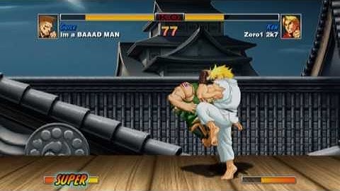 SSF2T HD Remix Zero1 2k7 (Ken) vs Im a BAAAD MAN (Guile) No Network Smoothing Frame Skip