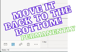 Move Outlook modules from left to bottom (Permanent fix)