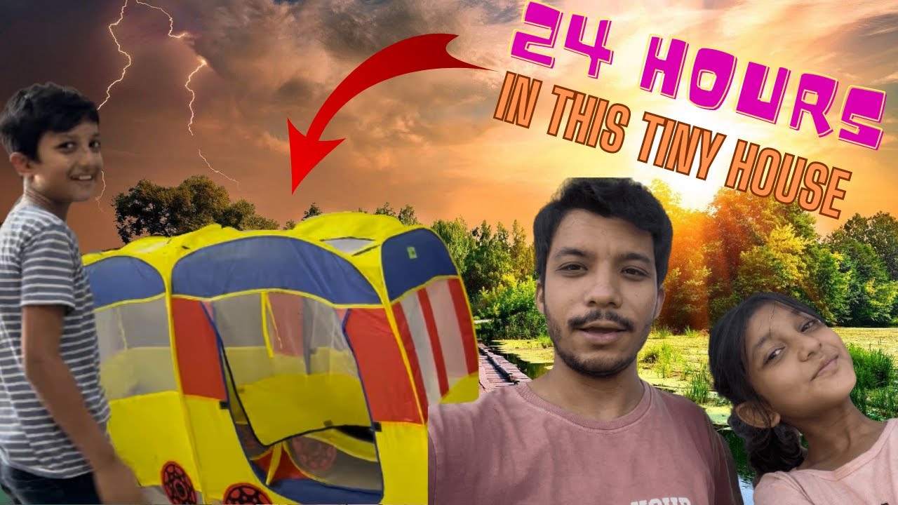 24 Hours In A Tiny House Challenge With Huzaifa - YouTube