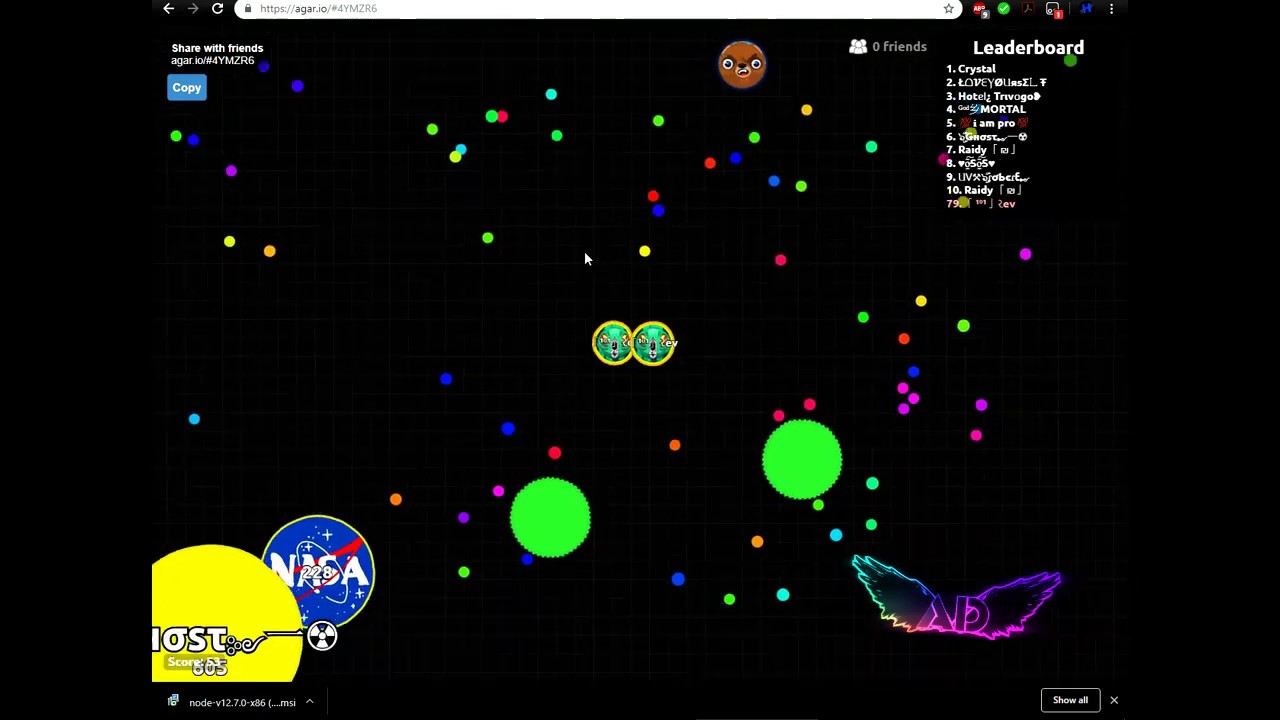 AGAR.IO 150 FREE BOTS !! | 2019 SCRIPT 100% WORK |AD EPIC|