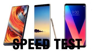 Huawei Mate 10 Pro Vs Oneplus 5T Vs Iphone 8 Plus Vs Mi Mix 2 Vs Note 8 Speed Test