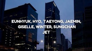 EUNHYUK, HYO, TAEYONG, JAEMIN, GISELLE, WINTER, SUNGCHAN - Jet Easy Lyrics