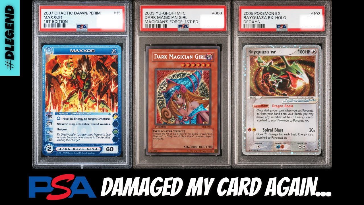 Another PSA return, another DAMAGED card 😱😡 - YouTube