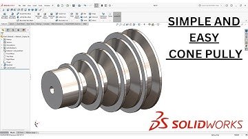 #SOLIDWORKS | SIMPLE AND EASY CONE PULLEY WITH REVOLVE BASS BOSE FEATURED | ENGINEERING👨‍🔧