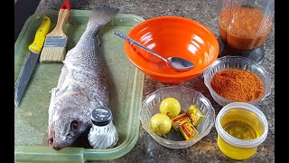 Delicious Grilled fish/CROAKER FISH/Nigerian FOOD/Barbecue Fish