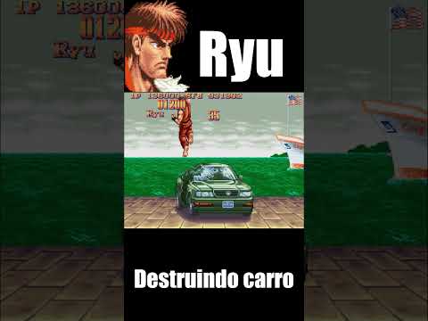 RYU DESTRUINDO CARRO