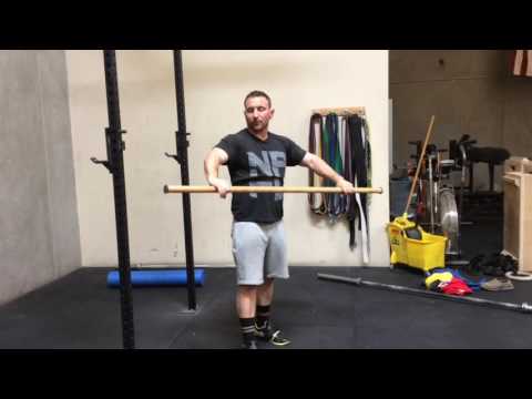 2nd progression to develop overhead squat