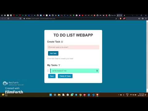 LGMVIP-Web -TASK 01 - CREATE A TO DO LIST WEBAPP