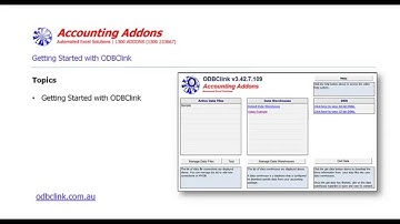 Getting Started with ODBClink