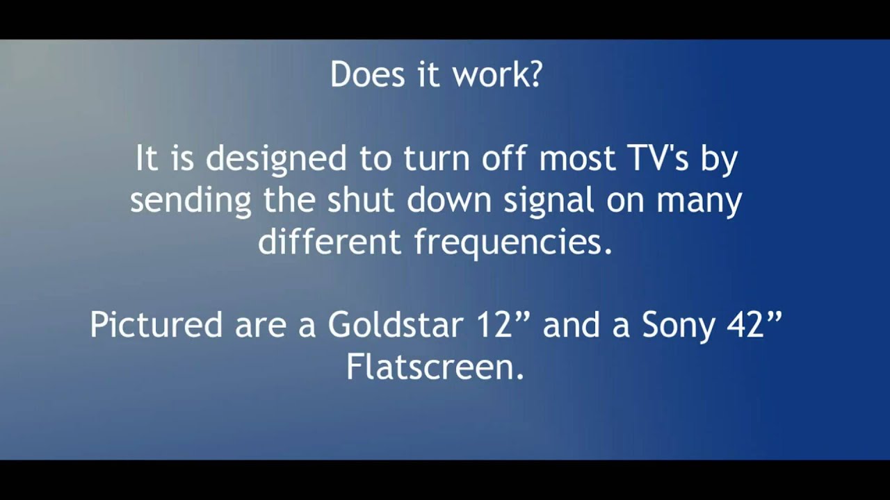 TV_B_GONE demonstration