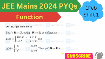 JEE Mains 2024 | Function | #pyq #iitjee Let f: R→R & g:R→R be defined as ......then gof:R→R is :