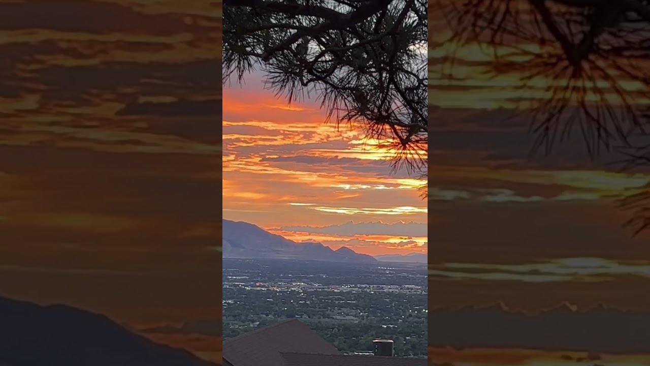Amazing Sunset from our front porch in Salt Lake City, Utah 