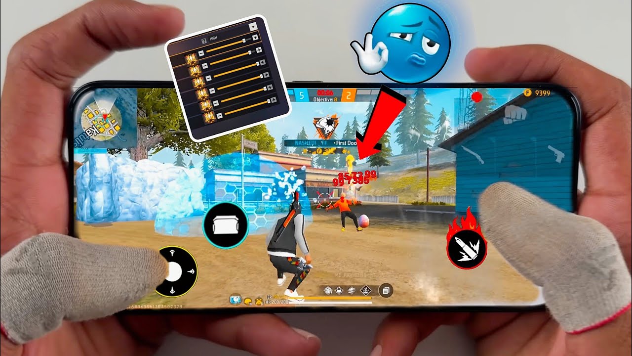 World's Best 2 Finger Custom HUD ☠️ For Another Level Gameplay -  Free Fire