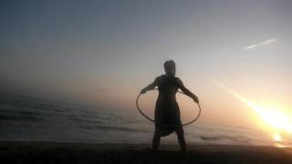 Alsea Flows // Sunset on Sunset Beach hoop flow