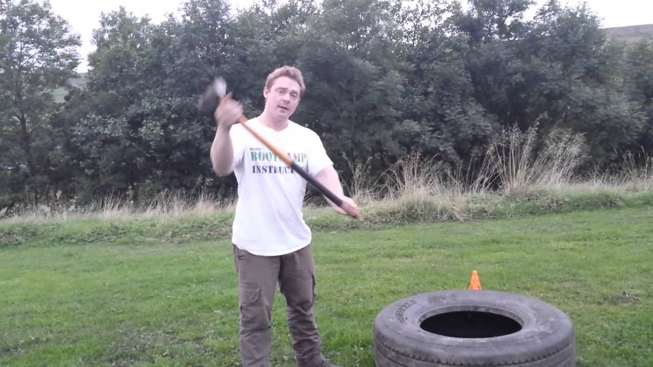 Taylor Personal Training Sledgehammer Tyre Hit YouTube