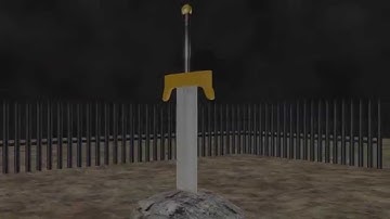Sword in Stone Blender 3d animation