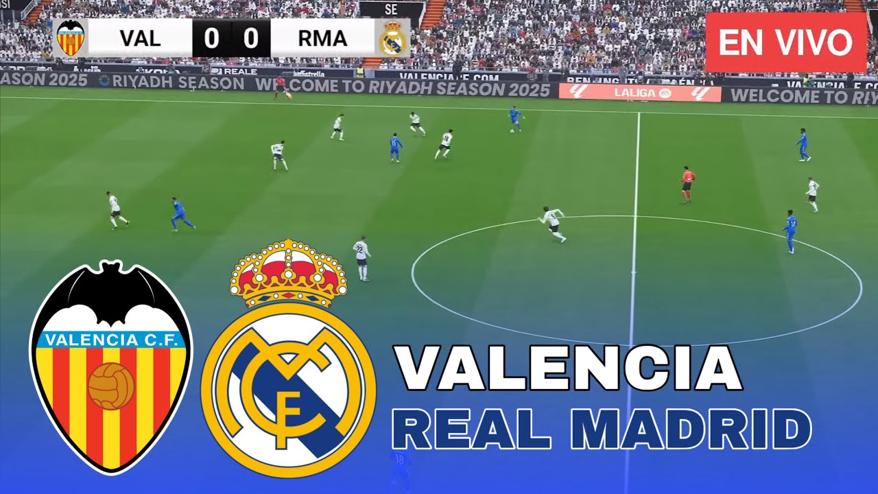 Valencia vs Real Madrid La Liga 2026 Partido Simulación PES 21 - YouTube