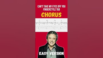 Thumbnail of EASY Can't Take My Eyes Off You Fingerstyle Tab For Beginners
