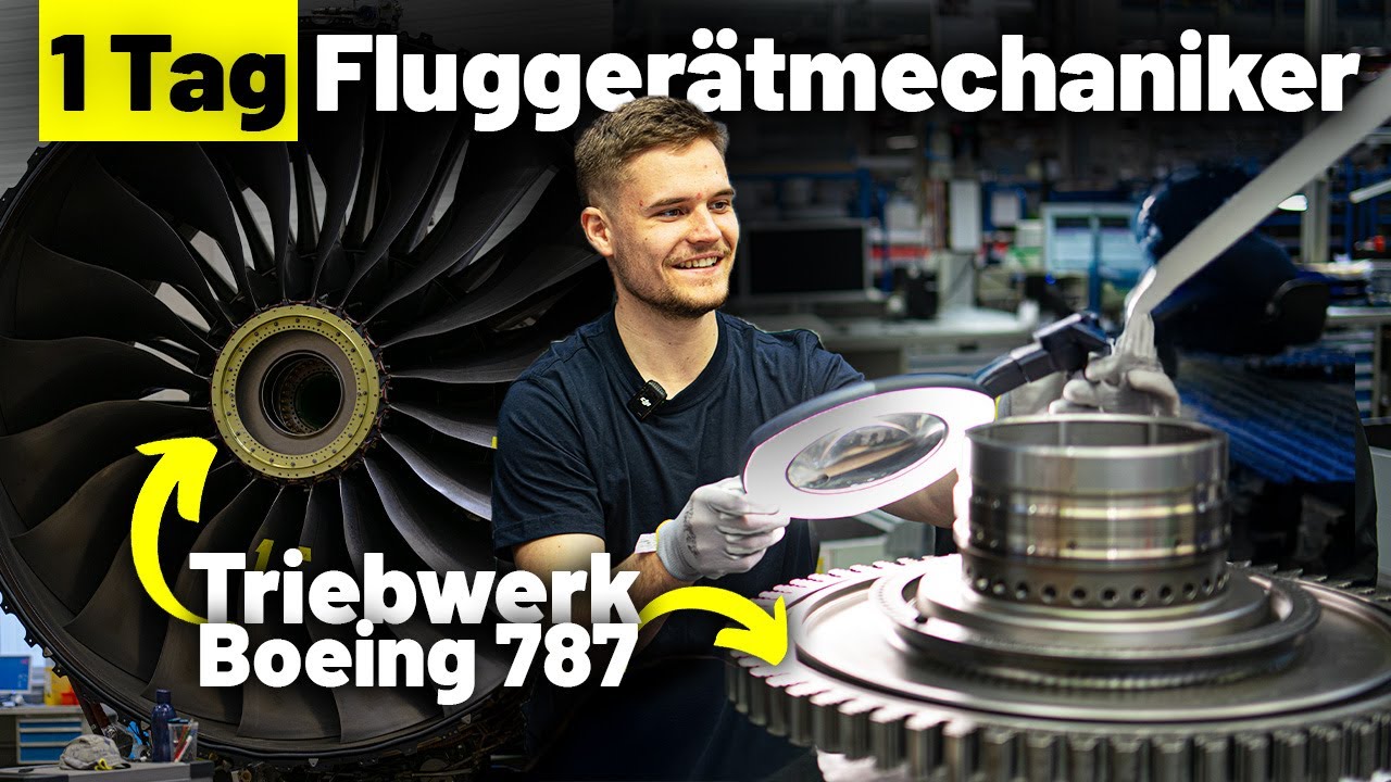 Wie Flugzeugtriebwerke repariert werden - 1 Tag als Fluggerätmechaniker