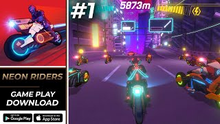 Neon Riders Gameplay | New Racing Games & Download (Android, iOS) screenshot 3