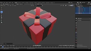 Blender 3D Gift Box Modeling and Texturing Tutorial | Unwrap the Art of 3D Gifting! 🎁✨