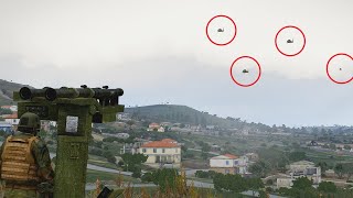 Multiple Attack Helicopters shot by MANPADS | Stinger Missiles | ARMA 3: Milsim