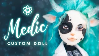 Tzula the Space Cow • Alien Crew Collab • Monster High OOAK Custom Doll Tutorial