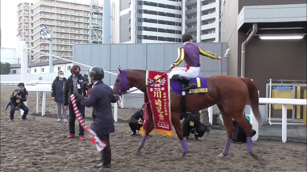 2021年川崎記念カジノフォンテン優勝後、口取り撮影前。 YouTube