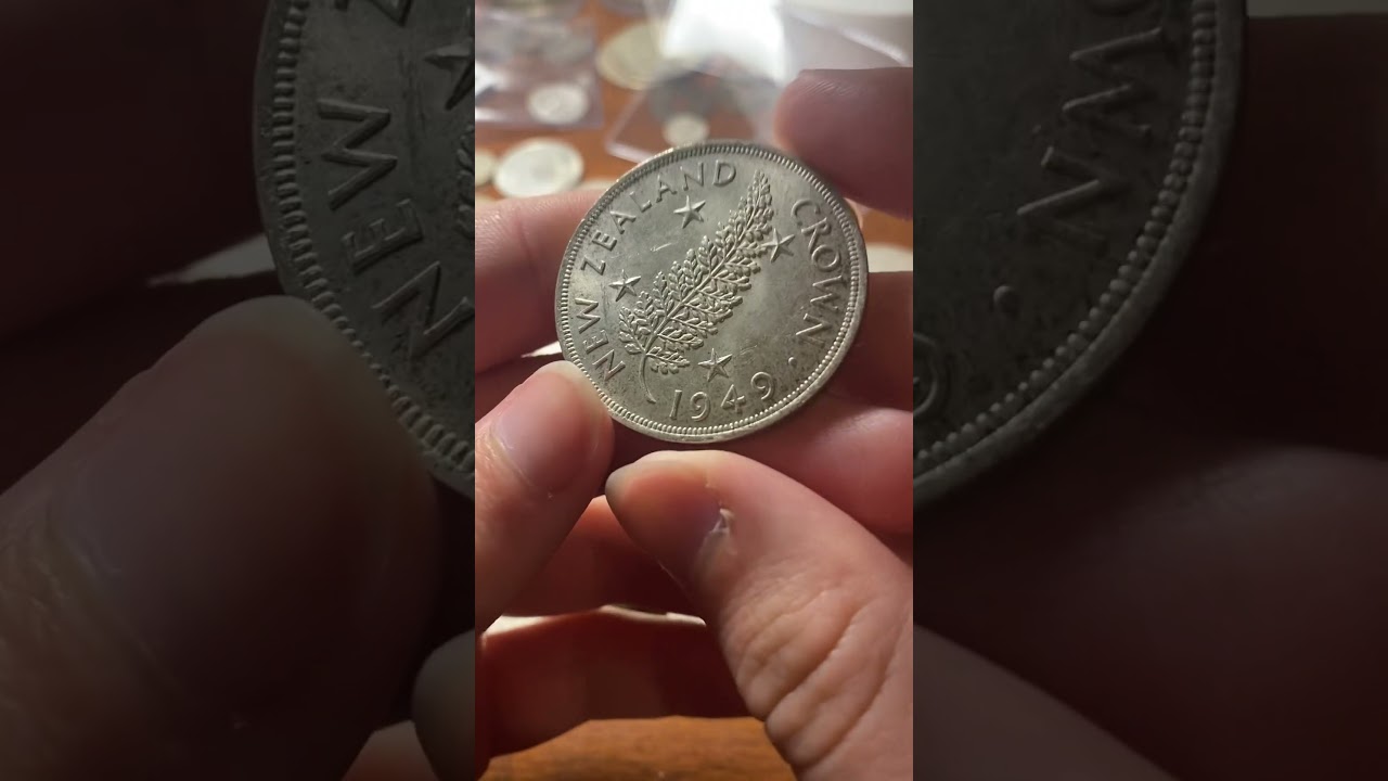 1949 New Zealand Crown Silver Coin Worth $55