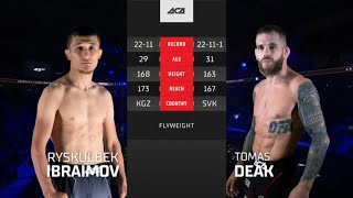 Рыскулбек Ибраимов vs. Томаш Дэк | Ryskulbek Ibraimov vs. Tomas Deak | ACA 147