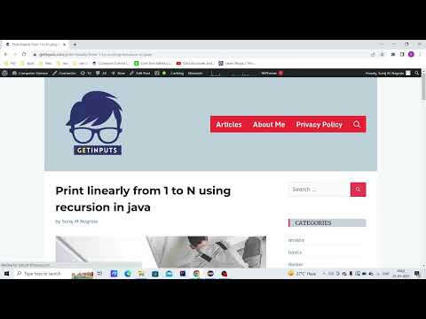Print from 1 to N using recursion in java - Hindi