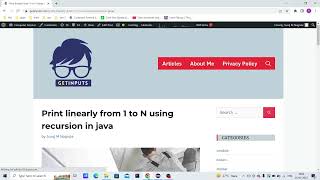 Print from 1 to N using recursion in java - Hindi