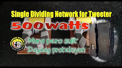 SINGLE DIVIDING NETWORK FOR TWEETER 500WATTS | MURA PERO SULIT | DAGDAG PROTEKSYON SA ATING LARUAN