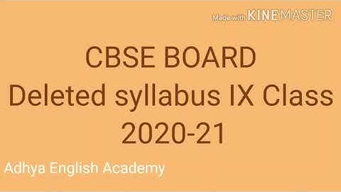 English language Deleted Syllabus 2020-21 class 9th, CBSE Board