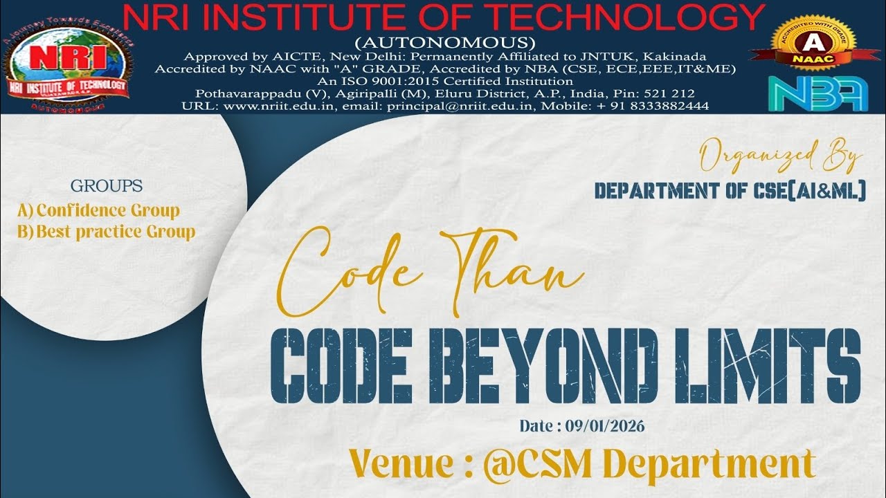 Code beyond limits - A successful Hackathon @ NRIIT 